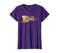 Disney Percy Jackson Riptide Pen is Mightier Than the Sword Maglietta, Donna, Viola, XL