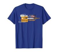 Disney Percy Jackson Riptide Pen is Mightier Than the Sword Maglietta, Uomo, Blu Reale, 3XL