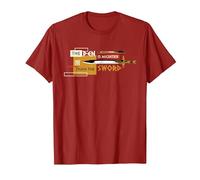 Disney Percy Jackson Riptide Pen is Mightier Than the Sword Maglietta, Uomo, Mirtillo Rosso, 3XL