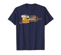 Disney Percy Jackson Riptide Pen is Mightier Than the Sword Maglietta, Uomo, Navy, 3XL