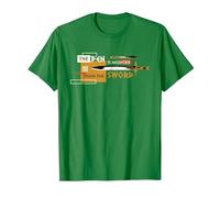Disney Percy Jackson Riptide Pen is Mightier Than the Sword Maglietta, Uomo, Verde Mela, 3XL