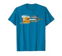 Disney Percy Jackson Riptide Pen is Mightier Than the Sword Maglietta, Uomo, Zaffiro, 3XL