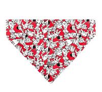 Disney Pet Bandana 101 Dalmatians Puppies Scattered Red Slip On Collar Bandana O