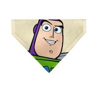 Disney Pet Bandana Toy Story Buzz Lightyear Face Close Up Beige Slip On Collar B