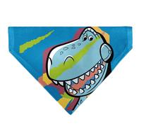 Disney Pet Bandana Toy Story Rex Pop Art Pose Blue Multi Color Slip On Collar Ba