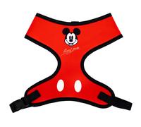 Disney Pet Harness, Dog Collar Plastic Buckle, Mickey Mouse Smiling Face Red Bla