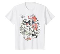 Disney Peter Pan Captain Hook Playing Card Maglietta, Bambini, Bianco, 4 anni