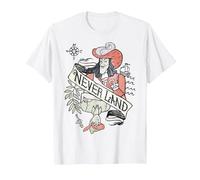 Disney Peter Pan Captain Hook Playing Card Maglietta, Uomo, Bianco, XL