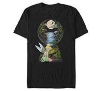 Disney Peter Pan-Keyhole Organic Short Sleeve T-Shirt, Black, XL Unisex