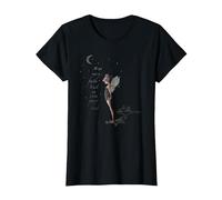 Disney Peter Pan Tinker Bell Moon Quote Art Maglietta, Donna, Nero, XL