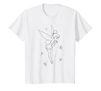 Disney Peter Pan Tinkerbell Wish Sketch Maglietta, Bambini, Bianco, 12 Anni
