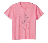 Disney Peter Pan Tinkerbell Wish Sketch Maglietta, Bambini, Rosa, 8 Anni