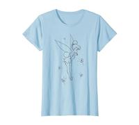 Disney Peter Pan Tinkerbell Wish Sketch Maglietta, Donna, Celeste, M