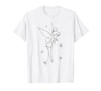 Disney Peter Pan Tinkerbell Wish Sketch Maglietta, Uomo, Bianco, S