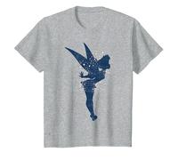 Disney Peter Pan Trilli, sagoma di Pixie Dust Maglietta, Bambini, Grigio Melange, 3 anni