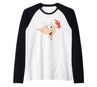 Disney Phineas and Ferb Big Face Phineas Costume Maglia con Maniche Raglan