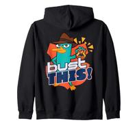 Disney Phineas and Ferb Perry the Platypus Agent P Bust This Felpa con Cappuccio