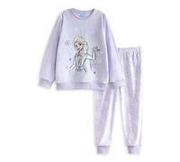 Disney Pigiama a Maniche Lunghe e Gambe Lunghe per Bambine Frozen, Viola Chiaro | Pigiama Pensa alla magia, Sii Magico di Elsa | Pile in Velluto con Motivo a Fiocchi di Neve | Pigiama per Bambini