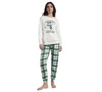 Disney Pigiama a maniche lunghe in peluche ski mouse da donna, ecru, M