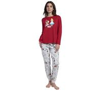 Disney Pigiama a maniche lunghe Red Alice in Wonderland da donna, rosso, M