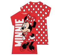 Disney Pigiama Bambina Minnie, Camicia da Notte Bambina Minnie, Camicia da Notte A Pois Bambine, Rosso 3-4 Anni