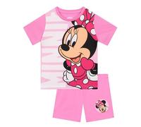 Disney Pigiama Bambina, Minnie Mouse Pigiami Ragazza A Manica Corta, Minni Pigiama Bambino Estivi, Pigiami Bambini Minni, Rosa 4-5 Anni
