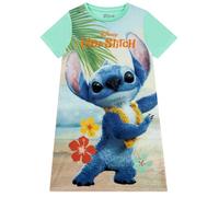 Disney Pigiama Bambina, Pigiama Manica Corta Lilo E Stitch, Camicia da Notte Bambina, Camicia da Notte Stitch Película, Verde 12-13 Anni