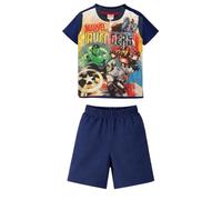 Disney Pigiama Bambino Corto in Cotone Avengers 7704 (Navy, 3/4 Anni)