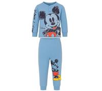 Disney Pigiama Bambino Topolino Lungo in Caldo Cotone 4714 (Azzurro, 3/4 Anni)