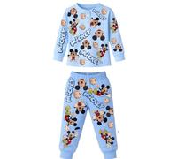 Disney Pigiama Bambino Topolino Mickey in Cotone 7508 (Azzurro, 9-10)