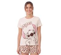 Disney Pigiama corto da donna Lilo e Stitch, Beige, 22-24
