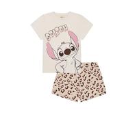 Disney Pigiama corto da donna Lilo e Stitch, Beige, 8-10