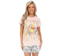 Disney Pigiama corto da donna Winnie The Pooh, Ih-Oh, Tigro, Pimpi, Kanga e Roo Forever Friends, rosa, 16-18