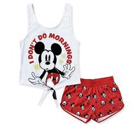 Disney Pigiama Corto Donna Mickey Mouse Canotta e Short in Cotone Estivo 6185