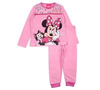Pigiama da Bambina in Cotone Minnie, Completo Comodo ed Elegante per Ragazze, Design Minnie Mouse, Rosa Chiaro, 3 Anni