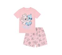 Disney Pigiama da bambina Lilo e Stitch a punto corto e angelo rosa