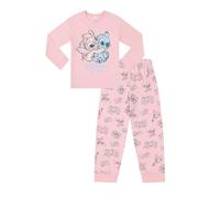 Disney Pigiama da bambina Lilo e Stitch a punto lungo e angelo, rosa