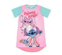 Disney Pigiama da bambina Lilo, Stitch and Angel, camicia da notte per feste, Rosa confetto, 7-8 Years