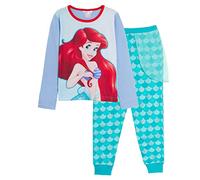 Disney Pigiama da bambina, motivo: La Sirenetta Ariel, a lunghezza intera, con pantaloni glitterati, Lilla, 9-10 Years