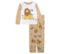 Disney Pigiama da bambino, 2 pezzi, aderente, in cotone, morbido e carino, per bambini, Simba Mufasa, 4 anni