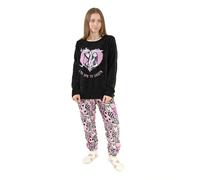 Disney Pigiama da Donna a Maniche Lunghe e Gambe Lunghe di Jack Skellington e Sally di Nightmare Before Christmas in Pile Morbido | Citazione Ti Amo Fino alla Morte | Merchandising