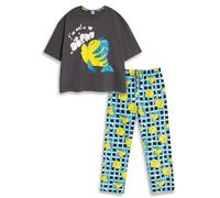 Disney Pigiama da Donna Flounder, a Maniche Corte e Lunghe, Nero e Blu, della Sirenetta | Citazione Non Sono Un Pesce Spada | Pigiama Ispirato al Film | Merchandising