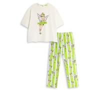 Disney Pigiama da Donna Verde a Maniche Corte e Gambe Lunghe di Trilli | Pigiama a Righe con Motivo di Trilli | Comodo Pigiama | Merchandising