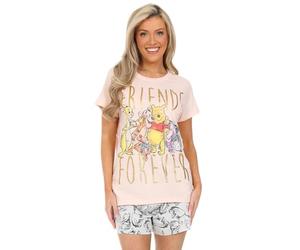 Disney Pigiama da Donna Winnie the Pooh, Ih-Oh, Tigro, Pimpi, Kanga e Roo Amici Per Sempre Set di Biancheria da Notte, rosa, 22-24