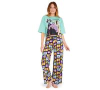 Disney Pigiama Donna - Pigiama Donna Cotone Lungo a Manica Corta S-XL Pigiami Due Pezzi - Regali Donna (Multi Villans, S)
