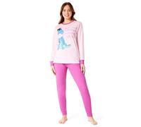 Disney Pigiama Donna - Pigiama Donna Cotone Lungo in Cotone S-XL Pigiami Due Pezzi Stitch Minnie IH Oh - Regali Donna (Rosa Eeyore, S)