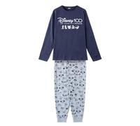 Disney Pigiama Invernale dei Personaggi Colore Blu e Nero - Taglia M - Pigiama Lungo Fabbricato in Cotone 100% 145 g/m² - Prodotto Originale Disegnato in Spagna