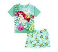 Disney - Pigiama La Sirenetta per bambine, Ariel, per età da 2 a 10 anni, Verde, 6-7 Years