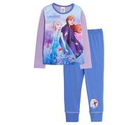 Disney - Pigiama lungo a tema Frozen 2, per bambine, motivo con Elsa, Anna e Olaf, set di biancheria da notte Viaggio magico 9-10 Anni