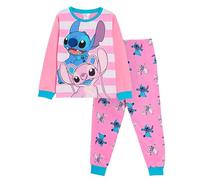 Disney Pigiama per bambine di Lilo & Stitch con angelo, a lunghezza intera, maglietta a maniche lunghe + pantaloni da salotto 5-14 anni, Multi, 13 anni